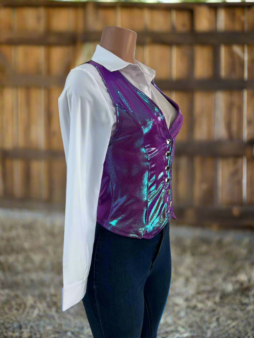 Plumeria Snap Front Western Vest Rodeo Shirt Riverside Rodeo Shirts