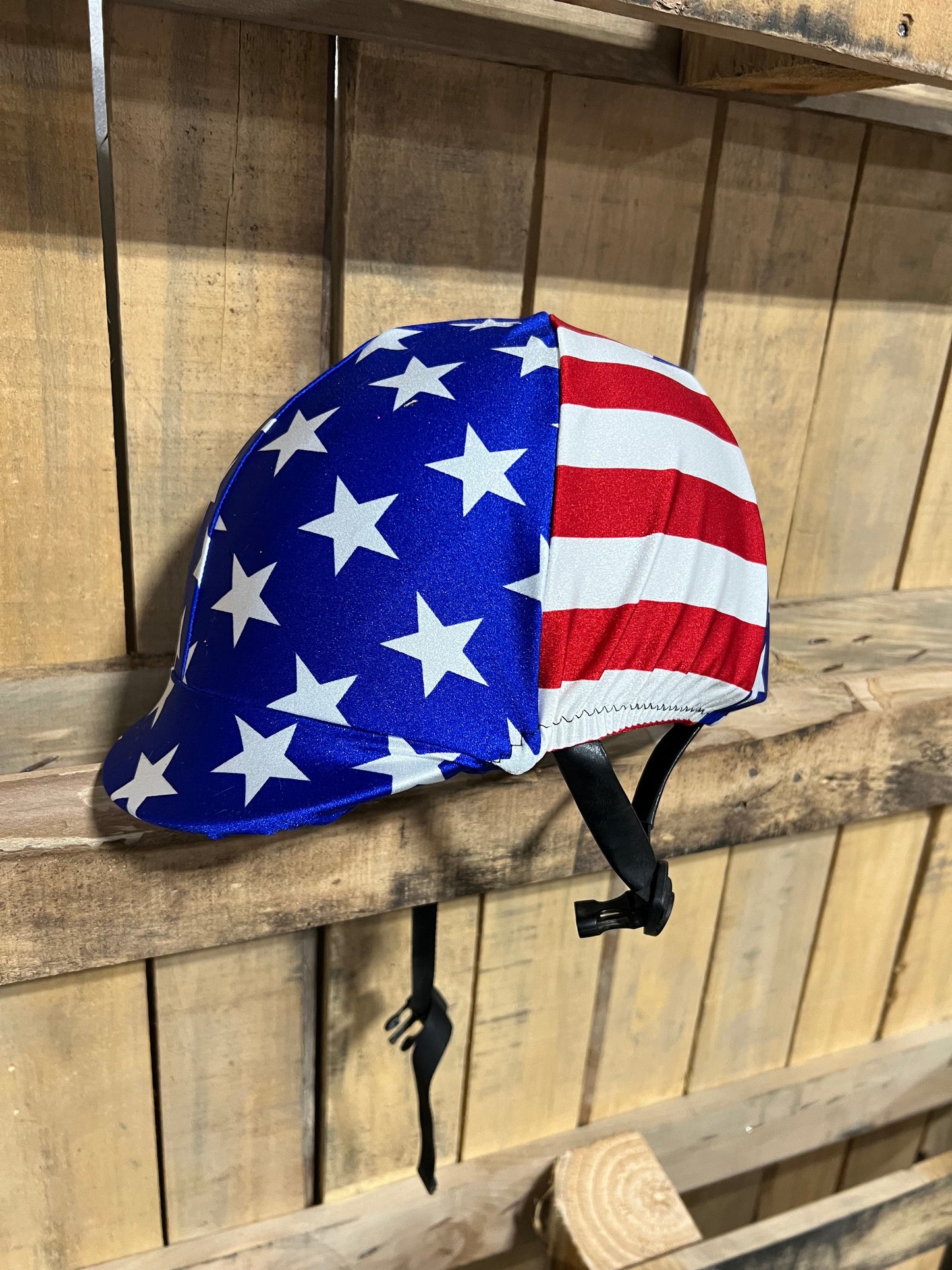 Stars and Stripes Helmet Cover - Riverside Rodeo Shirts