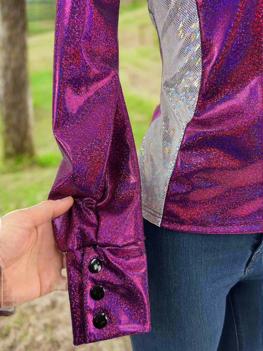 Fuchsia Sparkly Jewel Snap Front Rodeo Shirt Rodeo Shirt Riverside Rodeo Shirts