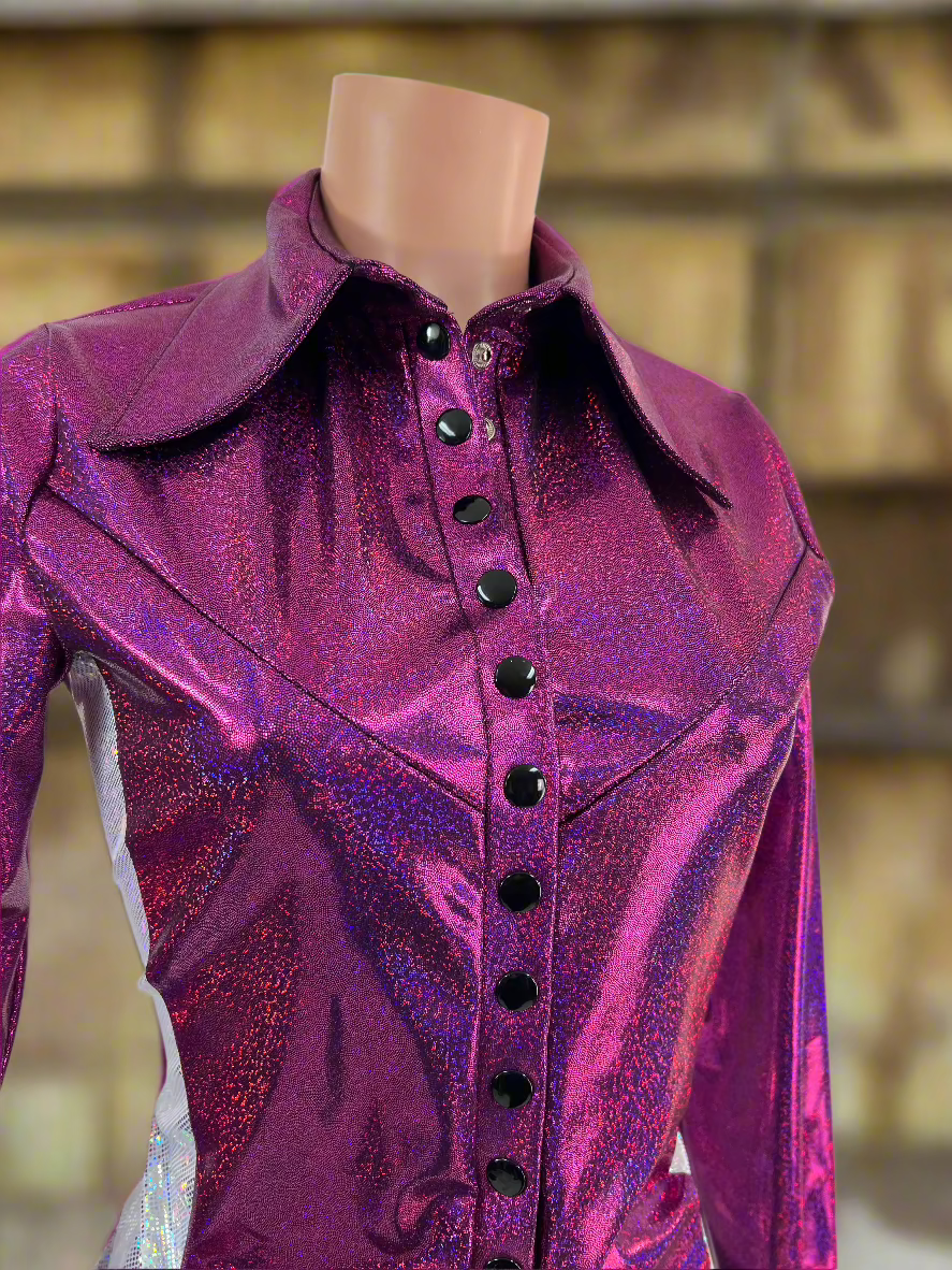 Fuchsia Sparkly Jewel Snap Front Rodeo Shirt Rodeo Shirt Riverside Rodeo Shirts