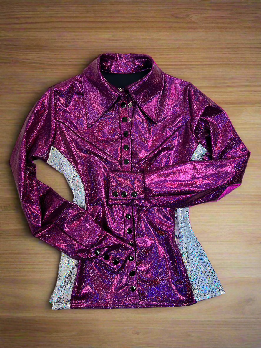 Fuchsia Sparkly Jewel Snap Front Rodeo Shirt Rodeo Shirt Riverside Rodeo Shirts