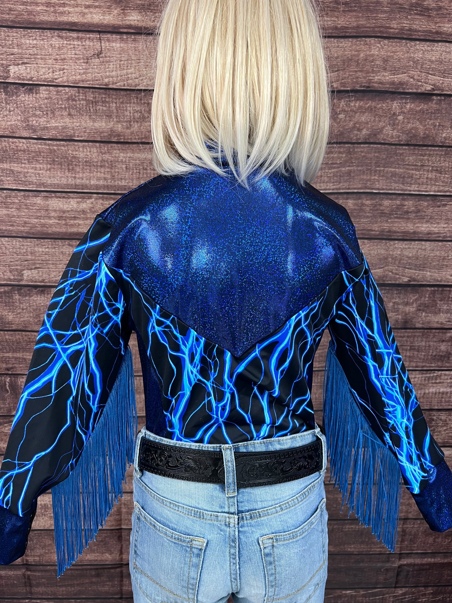 Blue Lightning Rodeo Shirt