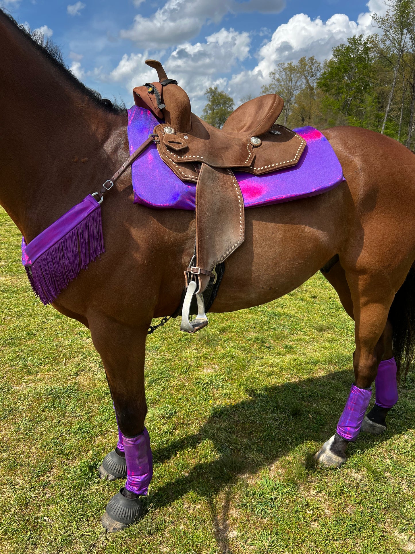 Grape Holographic Velcro Sportboot Covers (Covers Only, sets of TWO)