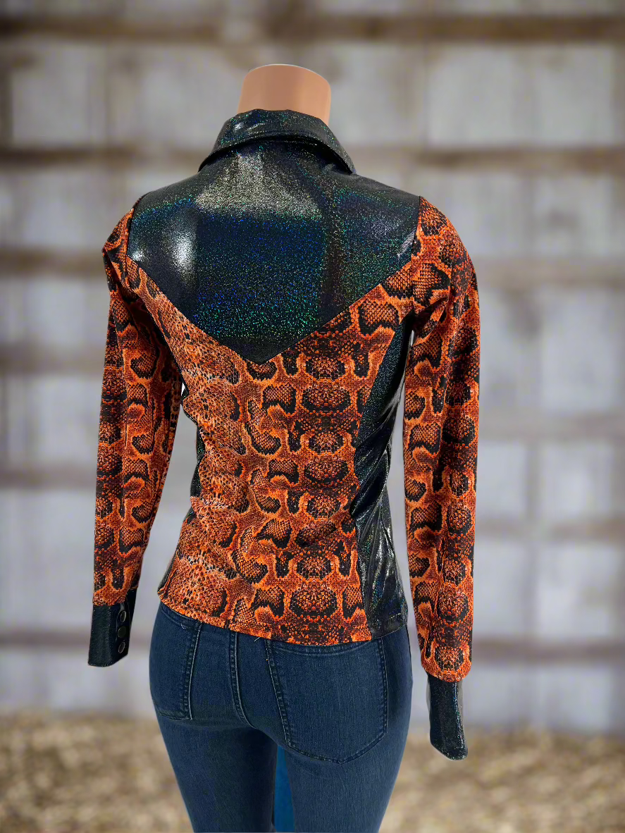 Ready To Ship SMALL Columbian Boa Rodeo Shirt Rodeo Shirt Riverside Rodeo Shirts