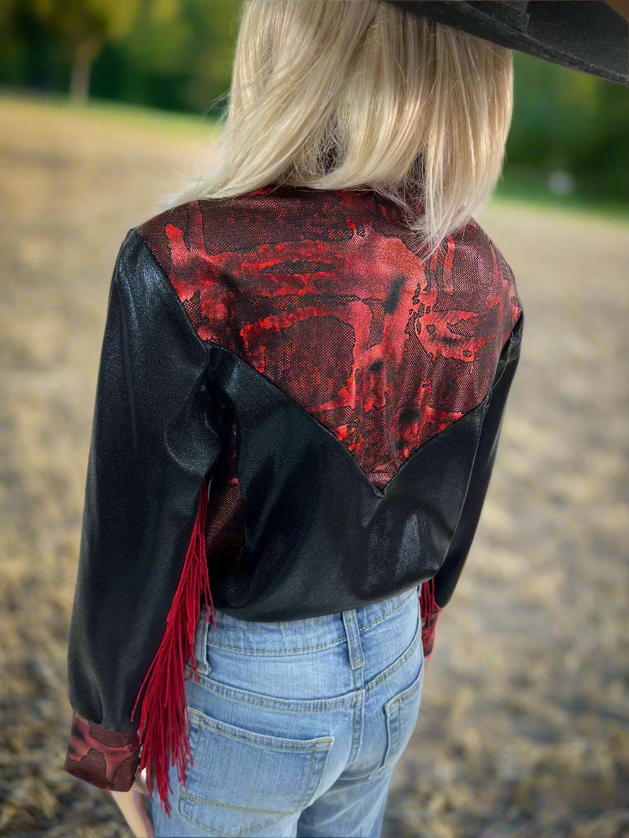 Red and Black Rodeo Shirt - Riverside Rodeo Shirts