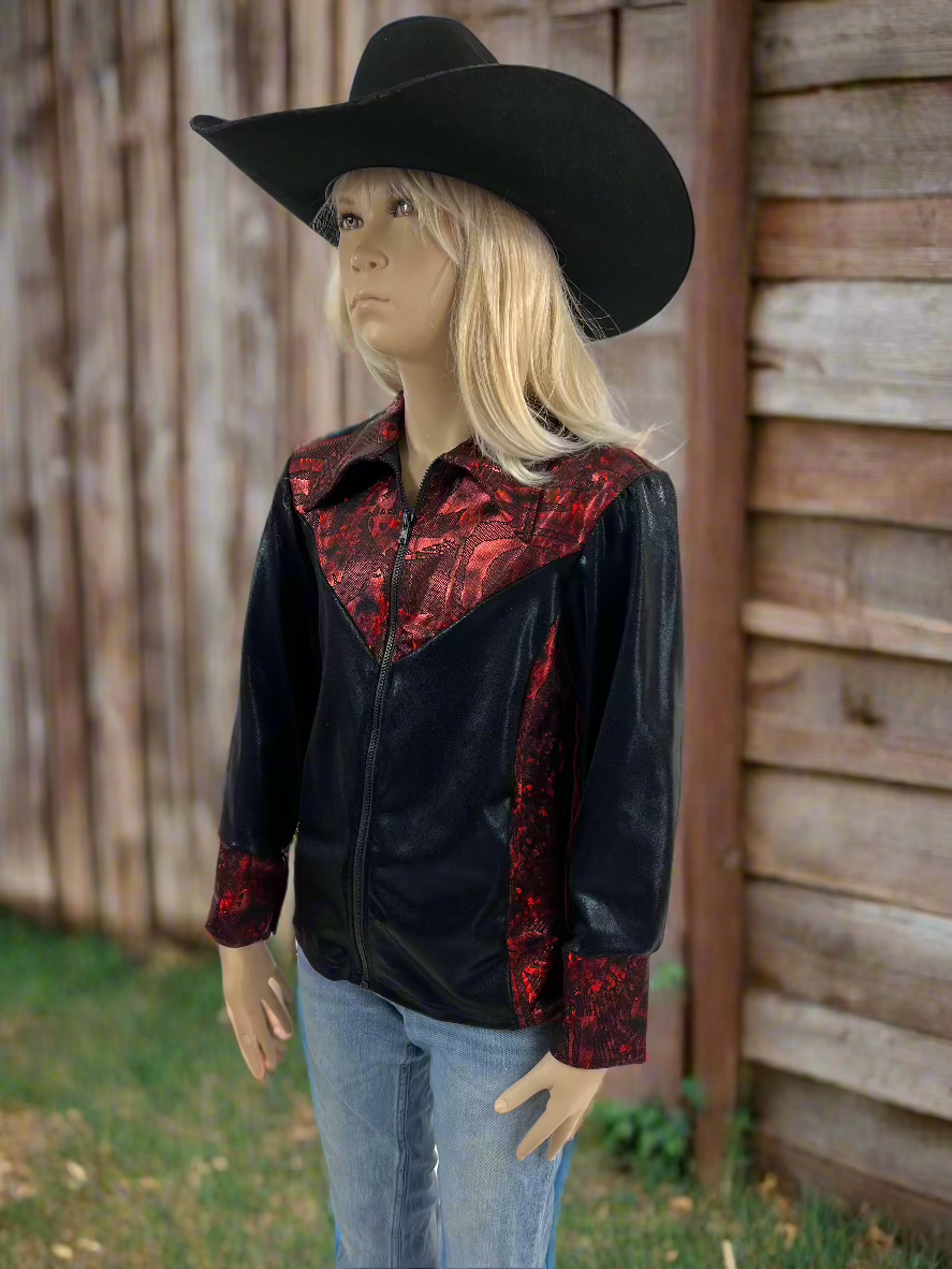 Red and Black Rodeo Shirt - Riverside Rodeo Shirts