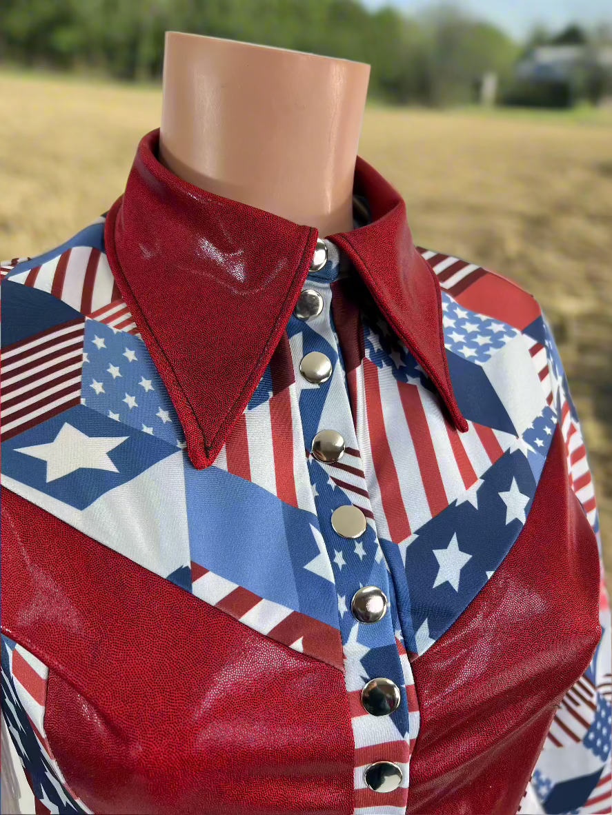 Americana Snap Front Rodeo Shirt Rodeo Shirt Riverside Rodeo Shirts