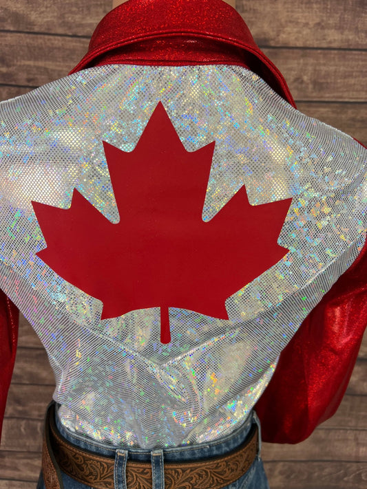 Canada Flag Snap Front Rodeo Shirt - Riverside Rodeo Shirts