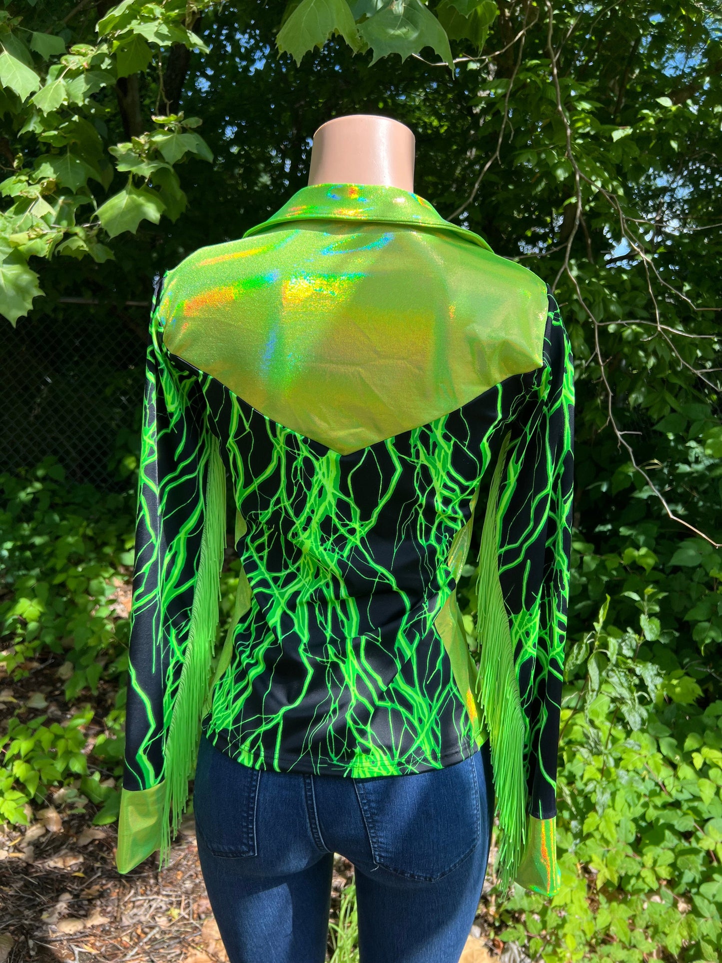 Green Lightning Rodeo Shirt - Riverside Rodeo Shirts