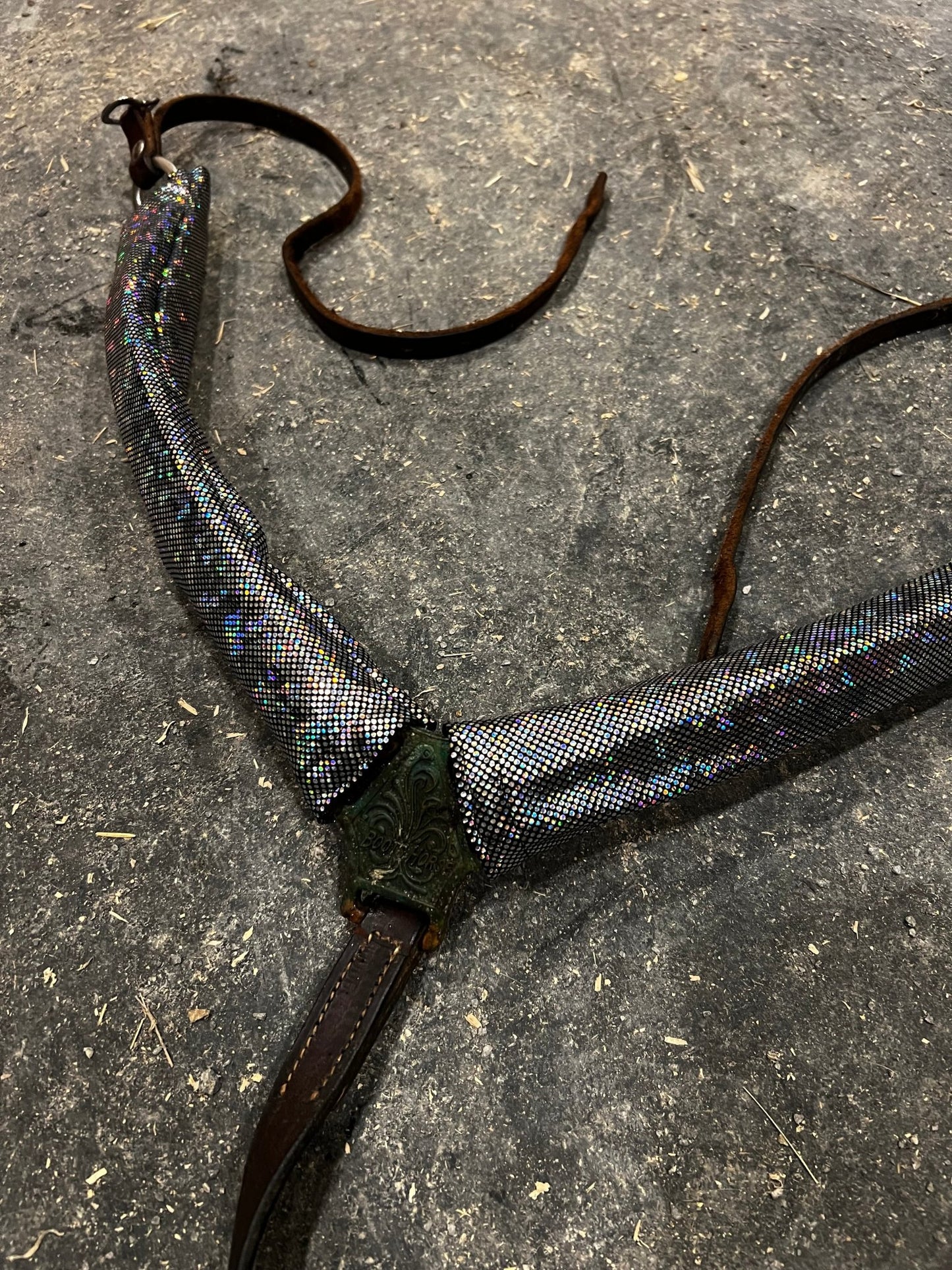 Silver Kaleidoscope Breast Collar Cover (Covers ONLY) - Riverside Rodeo Shirts