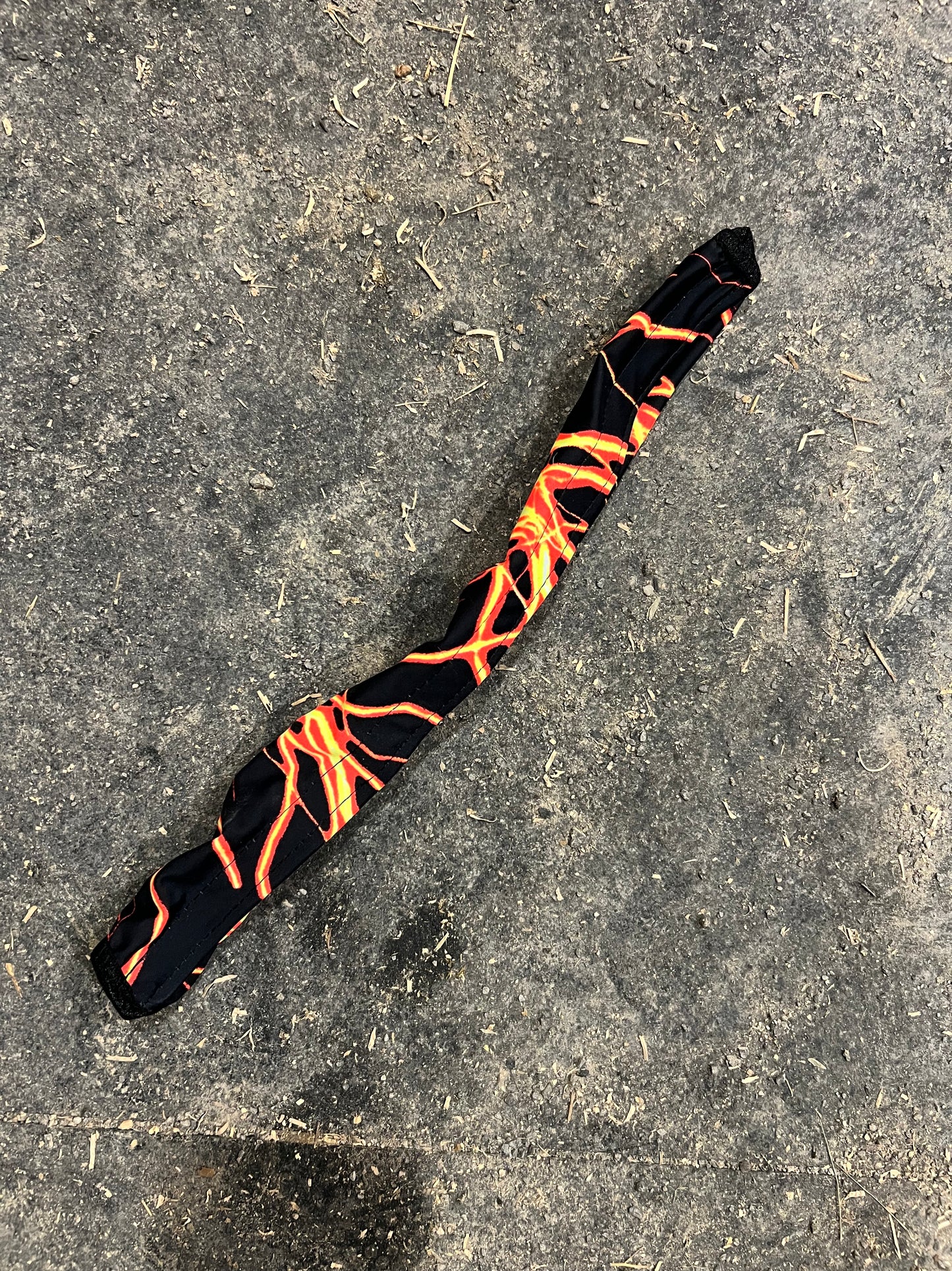 Neon Orange Lightning Print Browband or Noseband Cover (ONE Cover Only)