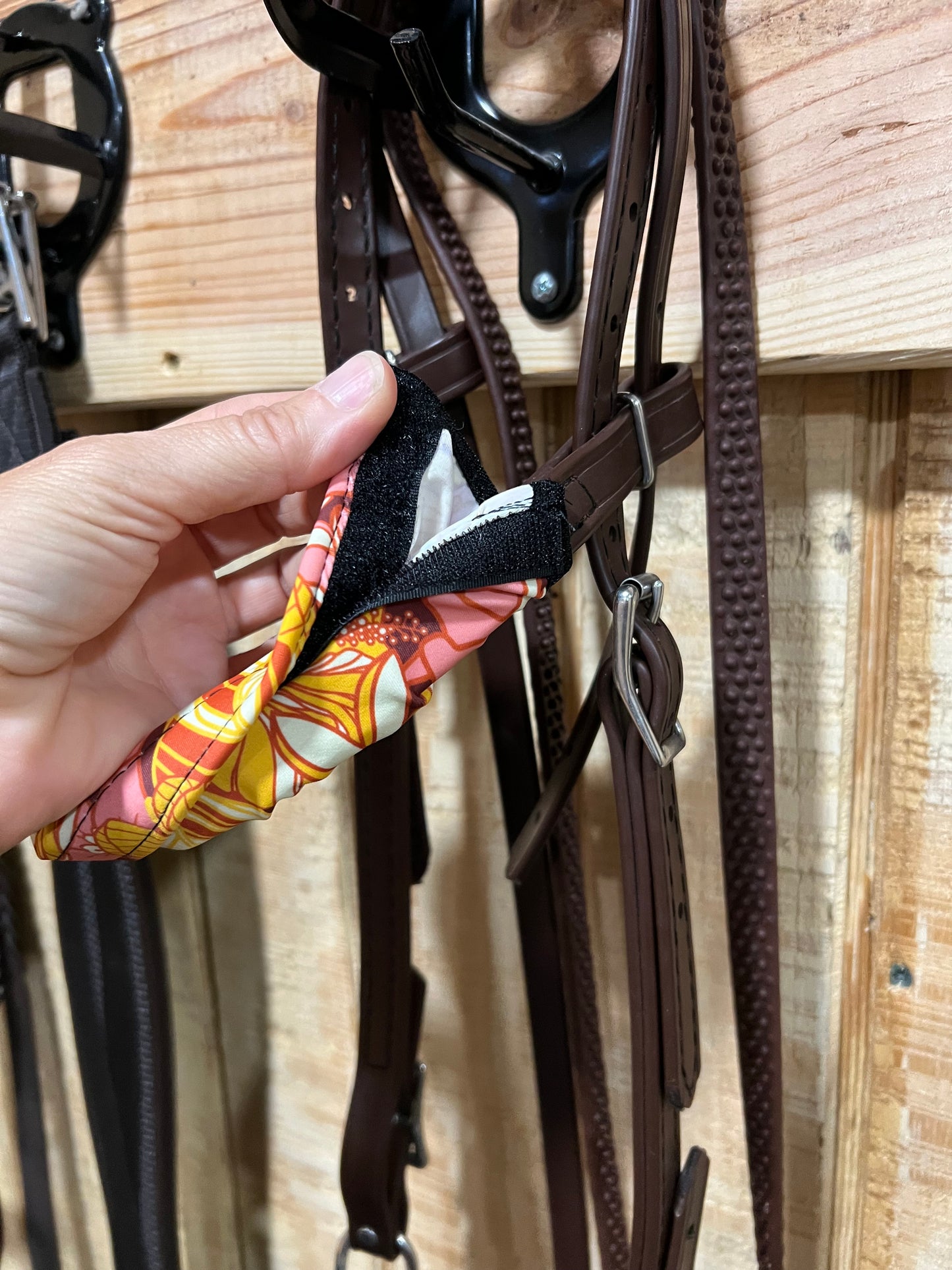What The Floral Print Browband or Noseband Cover (ONE Cover Only)