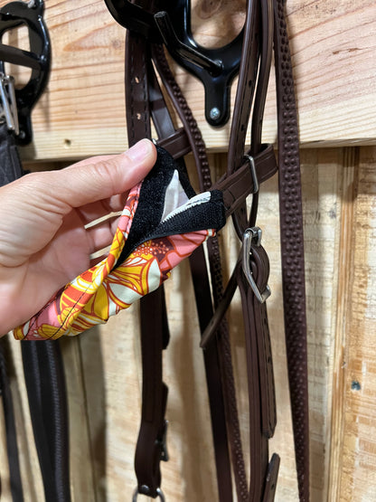 What The Floral Print Browband or Noseband Cover (ONE Cover Only)
