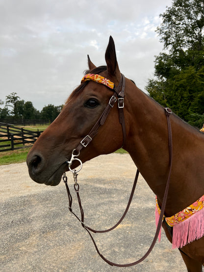 What The Floral Print Browband or Noseband Cover (ONE Cover Only)
