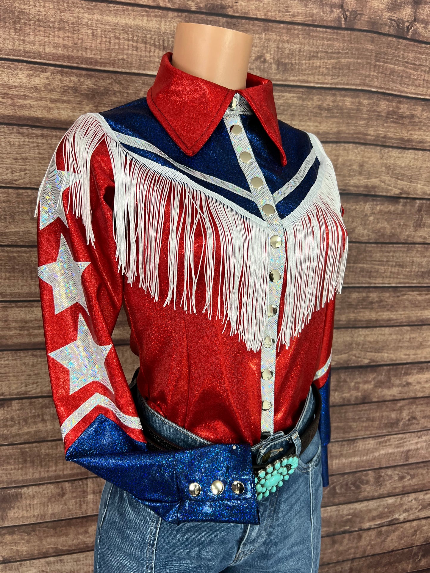 Galveston 2.0 Snap Front Rodeo Shirt with Front and Back Yoke Fringe