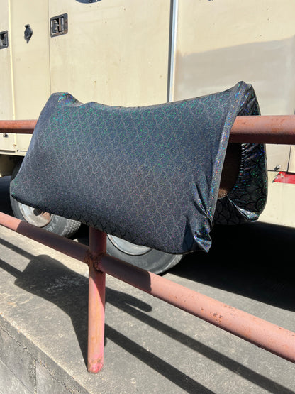 Black Dragon Scale Western Saddle Pad COVER (Saddle Pad Cover Only)