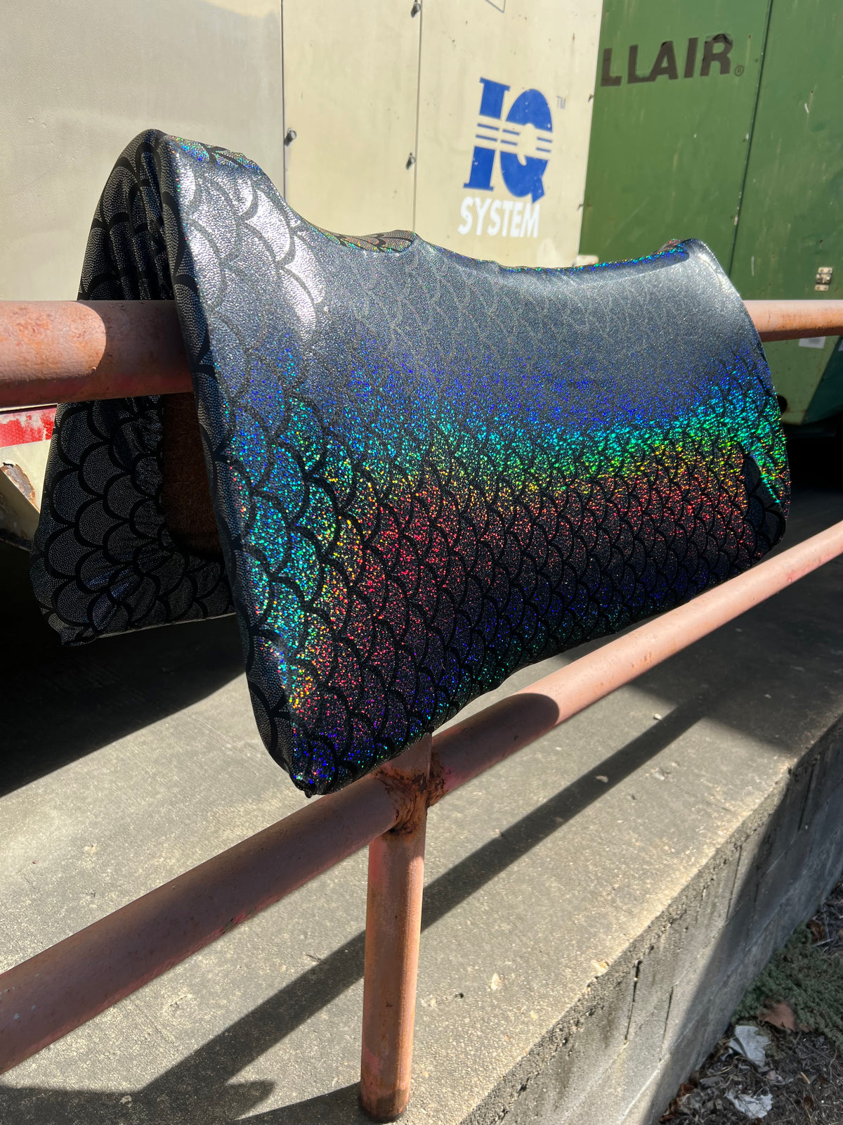 Black Dragon Scale Western Saddle Pad COVER (Saddle Pad Cover Only)