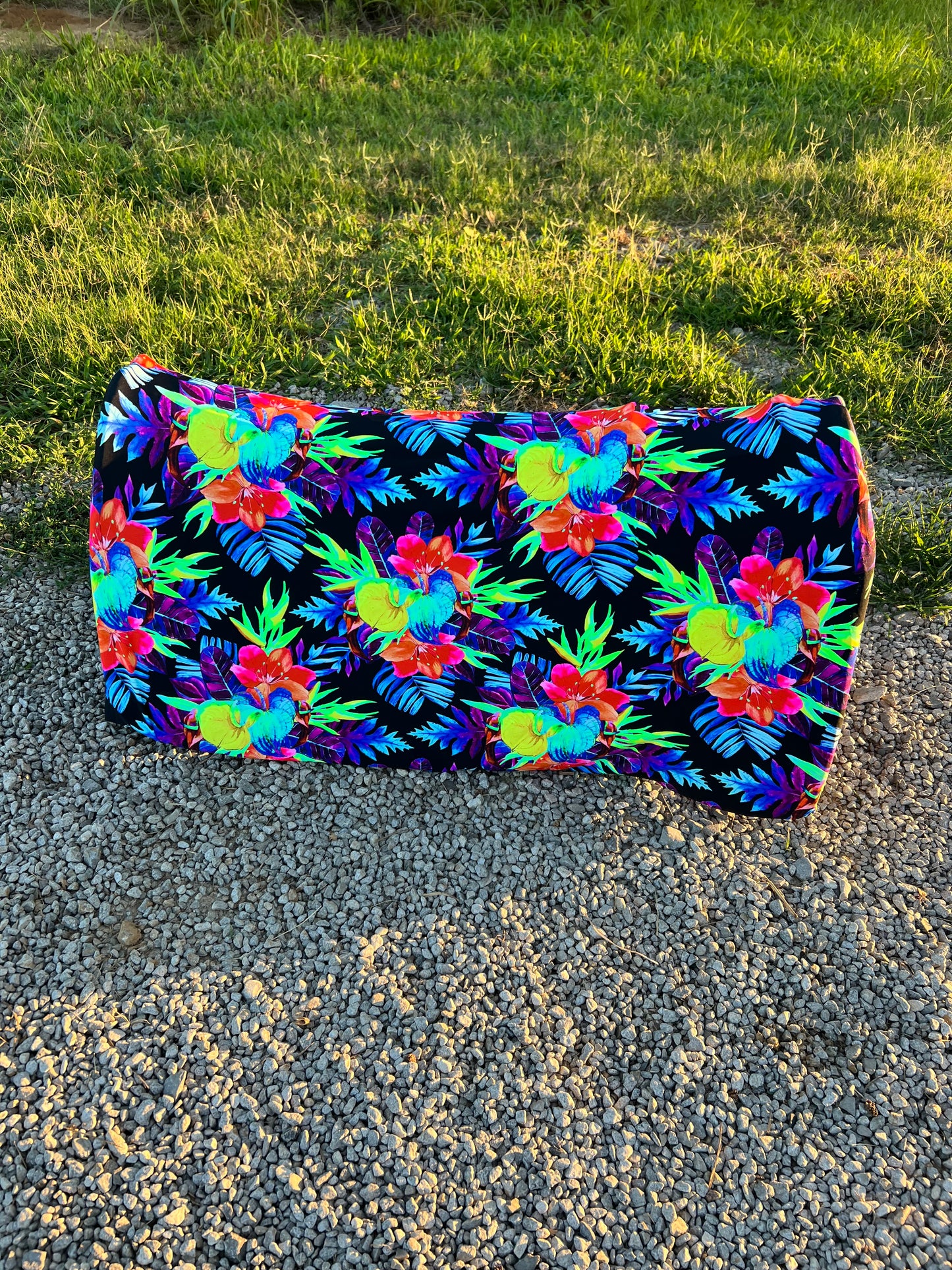 Western Saddle Pad COVER in Sonic Bloom (Saddle Pad Cover Only)