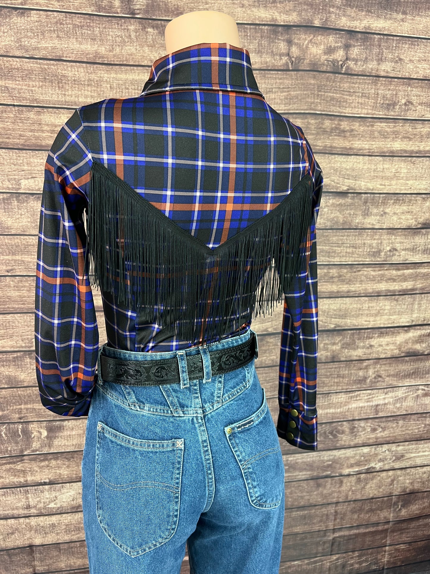 Frontier Snap Front Rodeo Shirt with Front AND Back Yoke Fringe