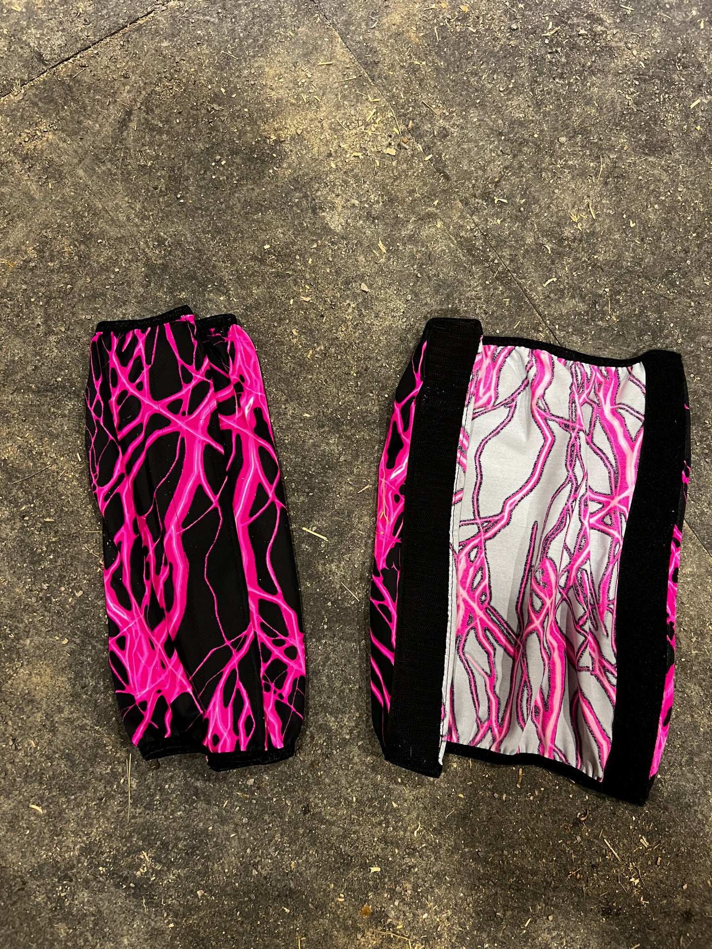 Neon Pink Lightning Velcro Sportboot Covers (Covers Only, set of TWO)