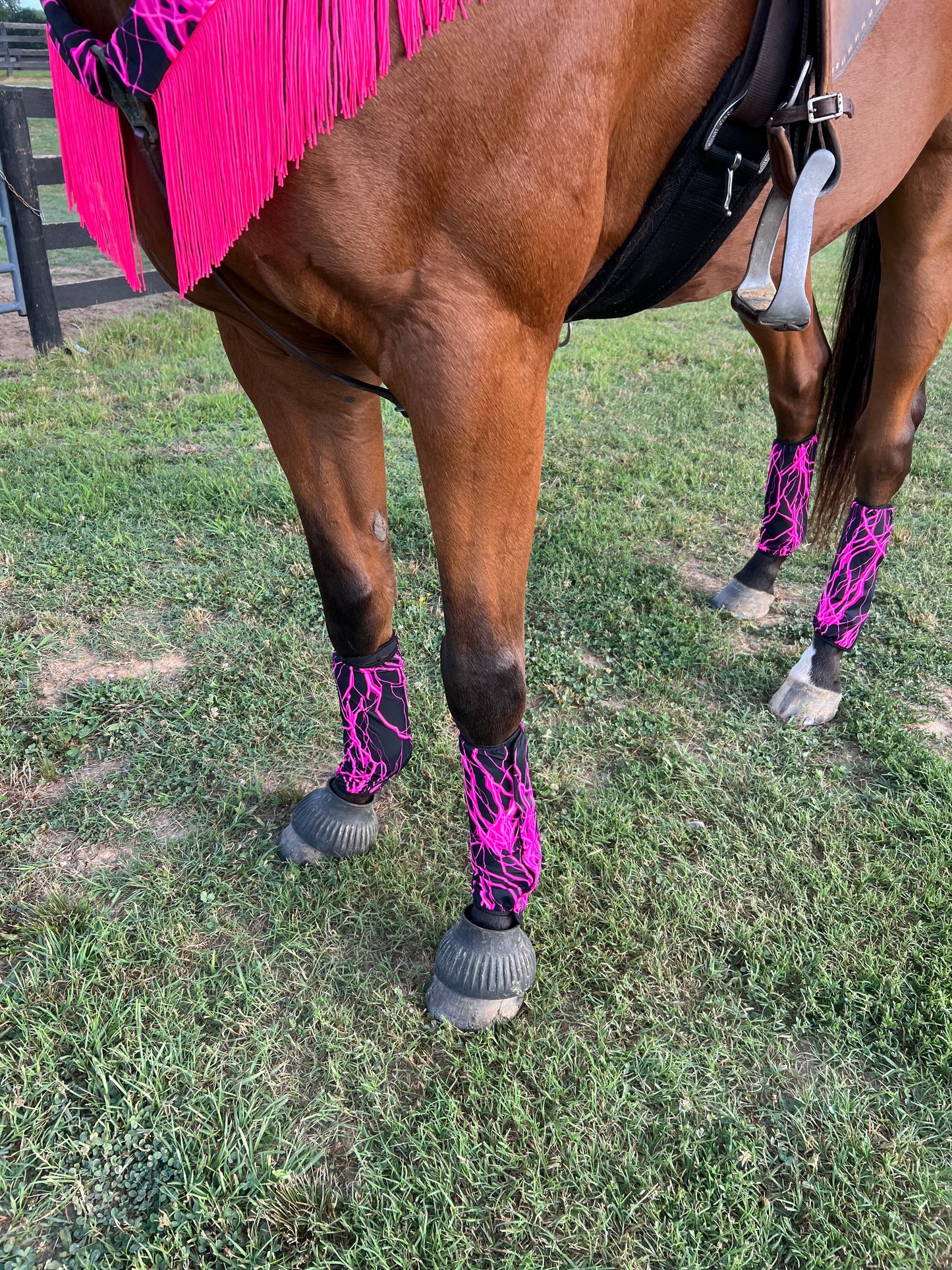 Neon Pink Lightning Velcro Sportboot Covers (Covers Only, set of TWO)