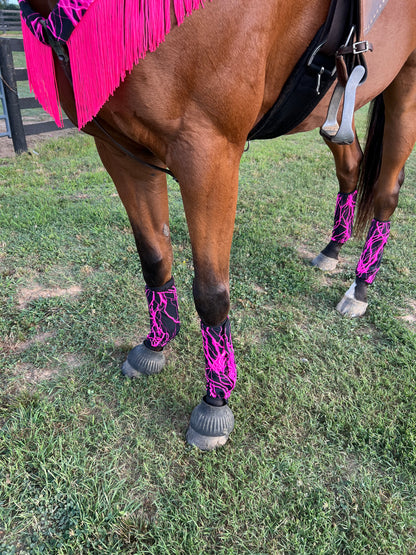 Neon Pink Lightning Velcro Sportboot Covers (Covers Only, set of TWO)