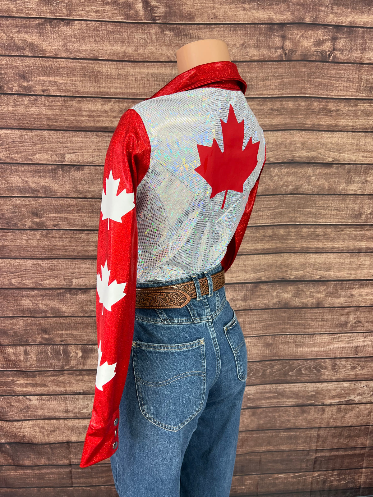 Canada Flag Snap Front Rodeo Shirt