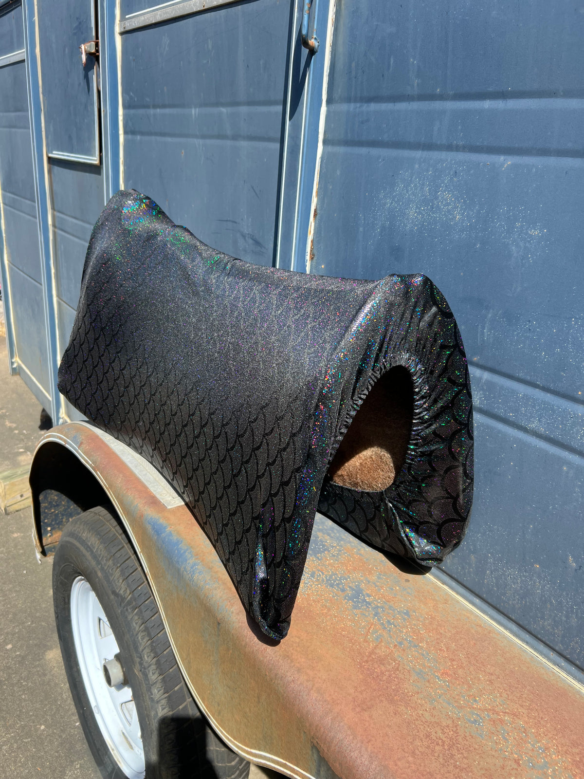 Black Dragon Scale Western Saddle Pad COVER (Saddle Pad Cover Only)