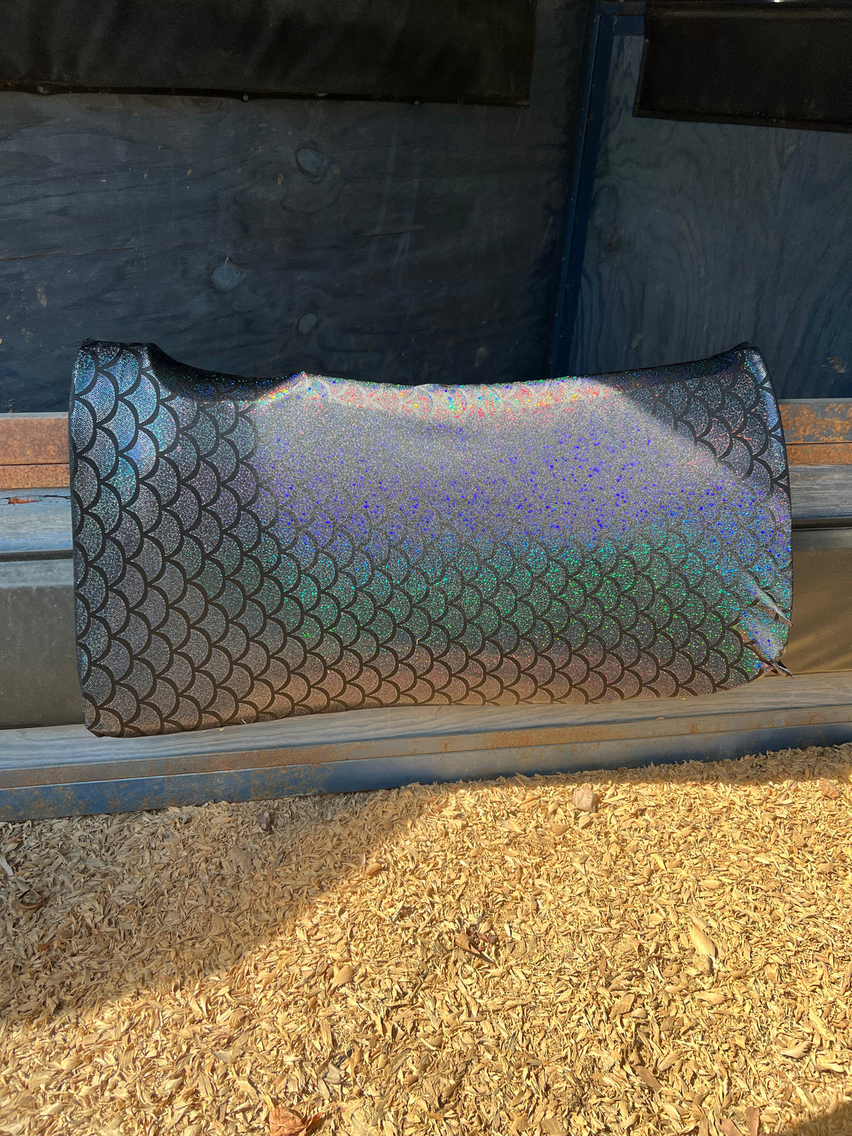 Black Dragon Scale Western Saddle Pad COVER (Saddle Pad Cover Only)