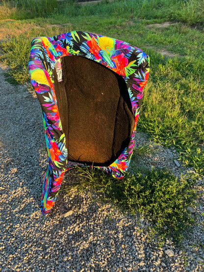 Western Saddle Pad COVER in Sonic Bloom (Saddle Pad Cover Only)