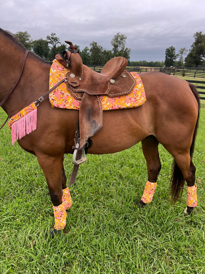 What The Floral Western Saddle Pad COVER (Saddle Pad Cover Only)