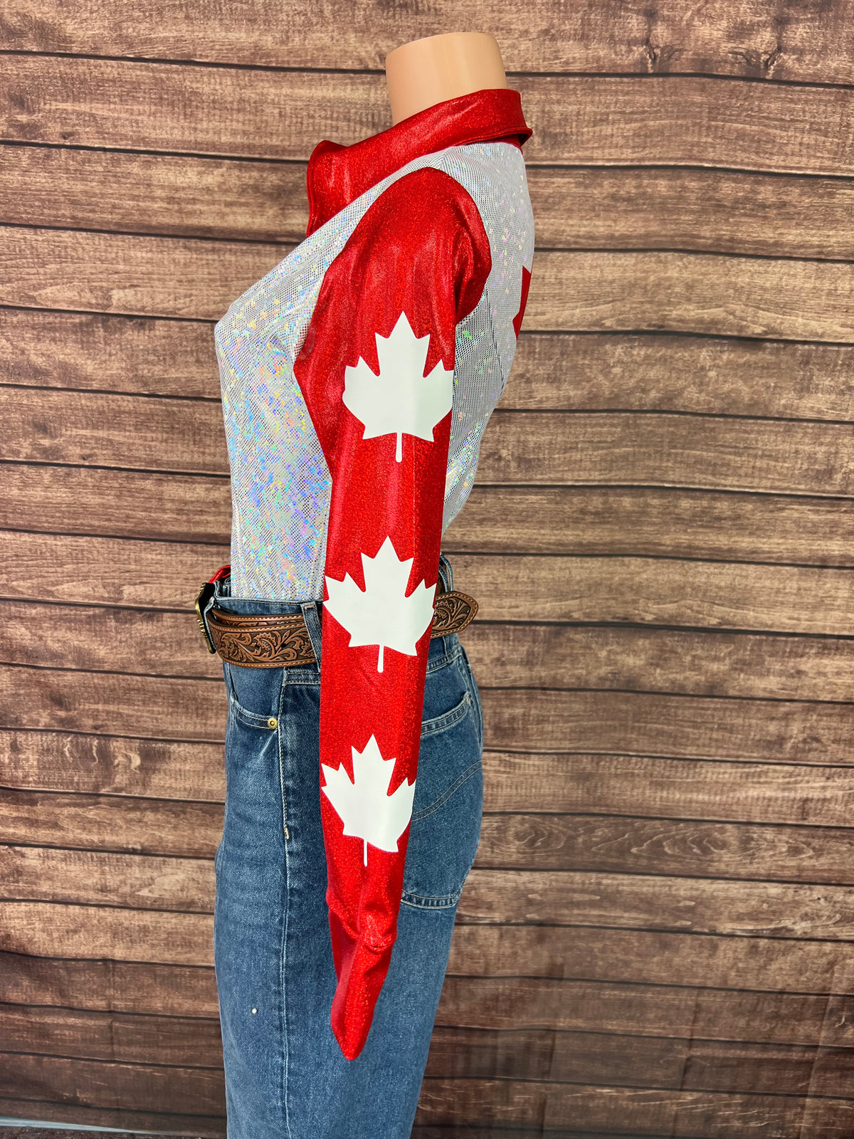 Canada Flag Snap Front Rodeo Shirt