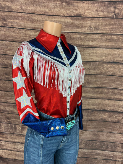 Galveston 2.0 Snap Front Rodeo Shirt with Front and Back Yoke Fringe