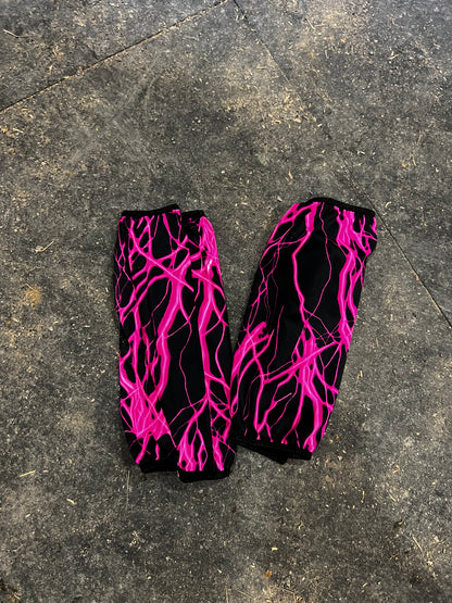 Neon Pink Lightning Velcro Sportboot Covers (Covers Only, set of TWO)