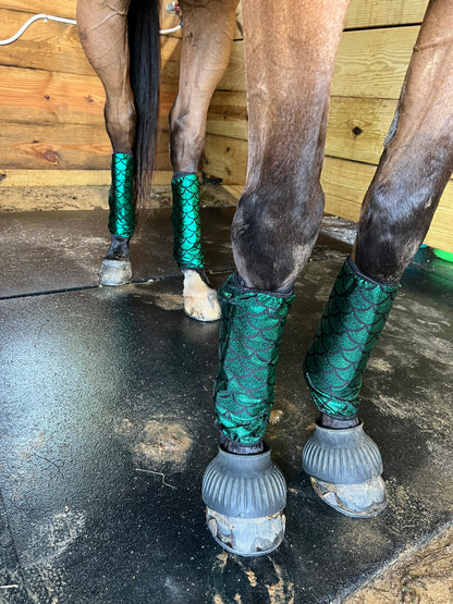 Green Dragon or Mermaid Scale Velcro Sportboot Covers (Covers Only, set of TWO)