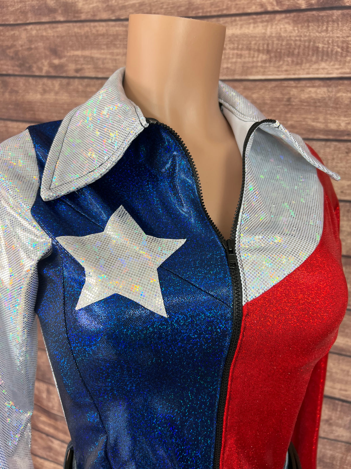 The Texan Zipper Front Rodeo Shirt with Star Applique and Back Yoke Fringe