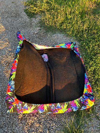 Western Saddle Pad COVER in Sonic Bloom (Saddle Pad Cover Only)