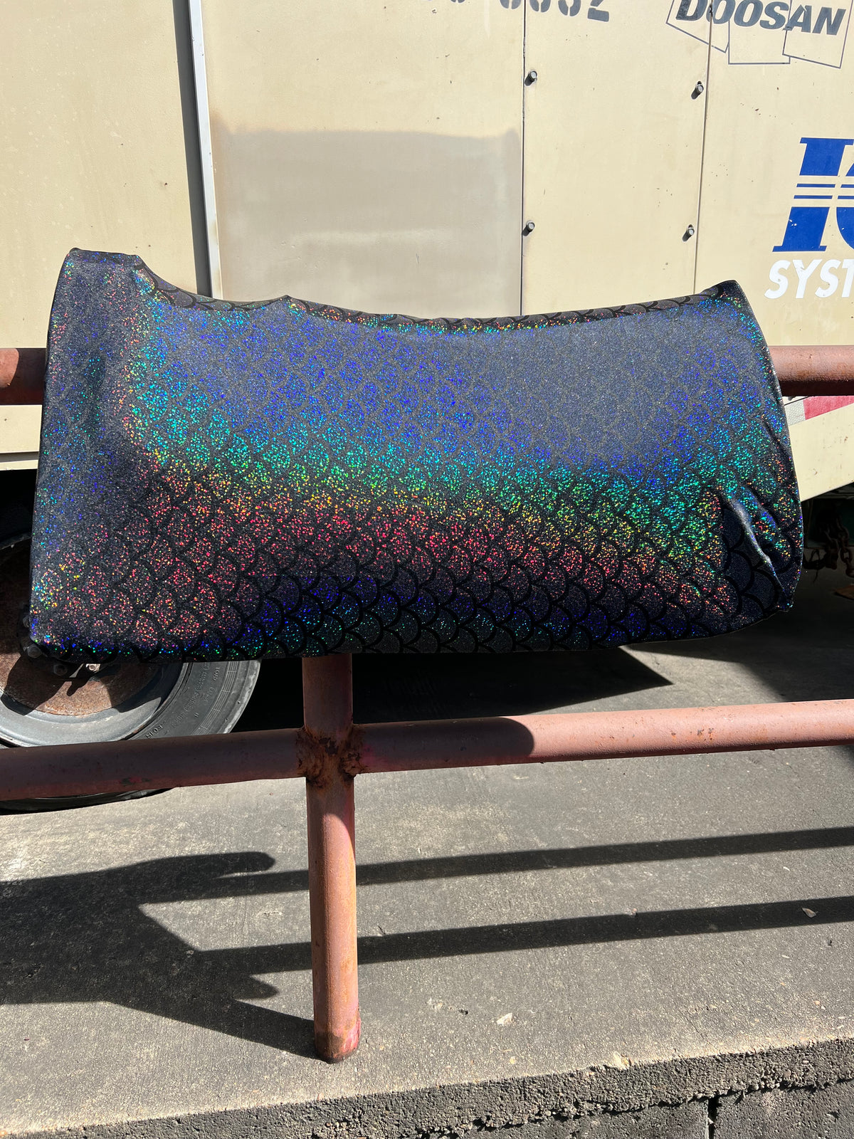 Black Dragon Scale Western Saddle Pad COVER (Saddle Pad Cover Only)
