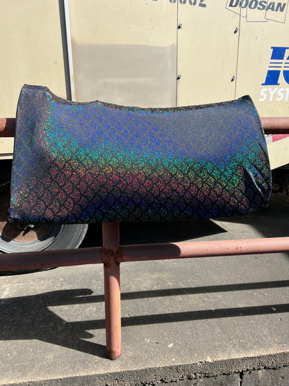 Black Dragon Scale Western Saddle Pad COVER (Saddle Pad Cover Only)