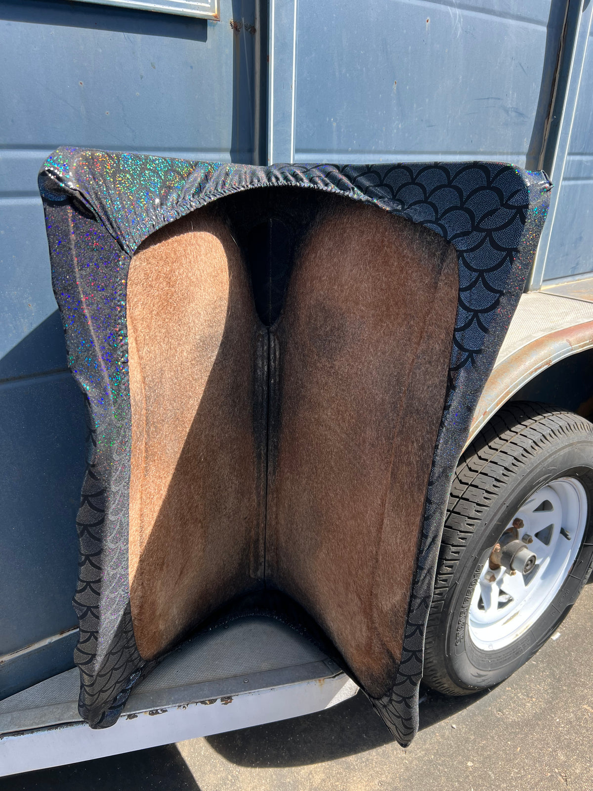 Black Dragon Scale Western Saddle Pad COVER (Saddle Pad Cover Only)