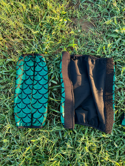 Green Dragon or Mermaid Scale Velcro Sportboot Covers (Covers Only, set of TWO)