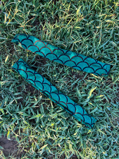 Green Dragon or Mermaid Scale Breast Collar Cover (Covers ONLY)