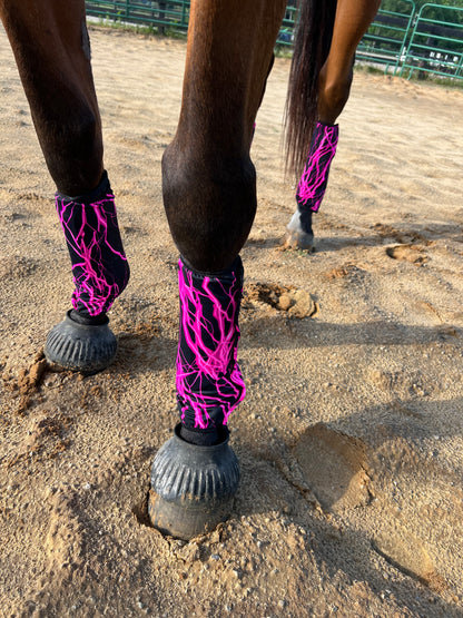 Neon Pink Lightning Velcro Sportboot Covers (Covers Only, set of TWO)