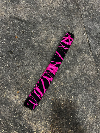 Neon Pink Lightning Print Browband or Noseband Cover (ONE Cover Only)