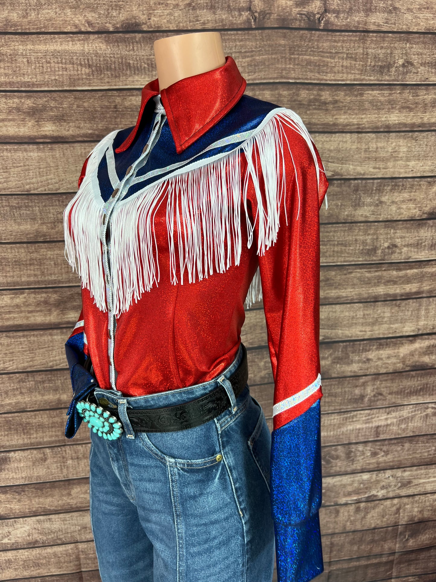 Galveston 2.0 Snap Front Rodeo Shirt with Front and Back Yoke Fringe