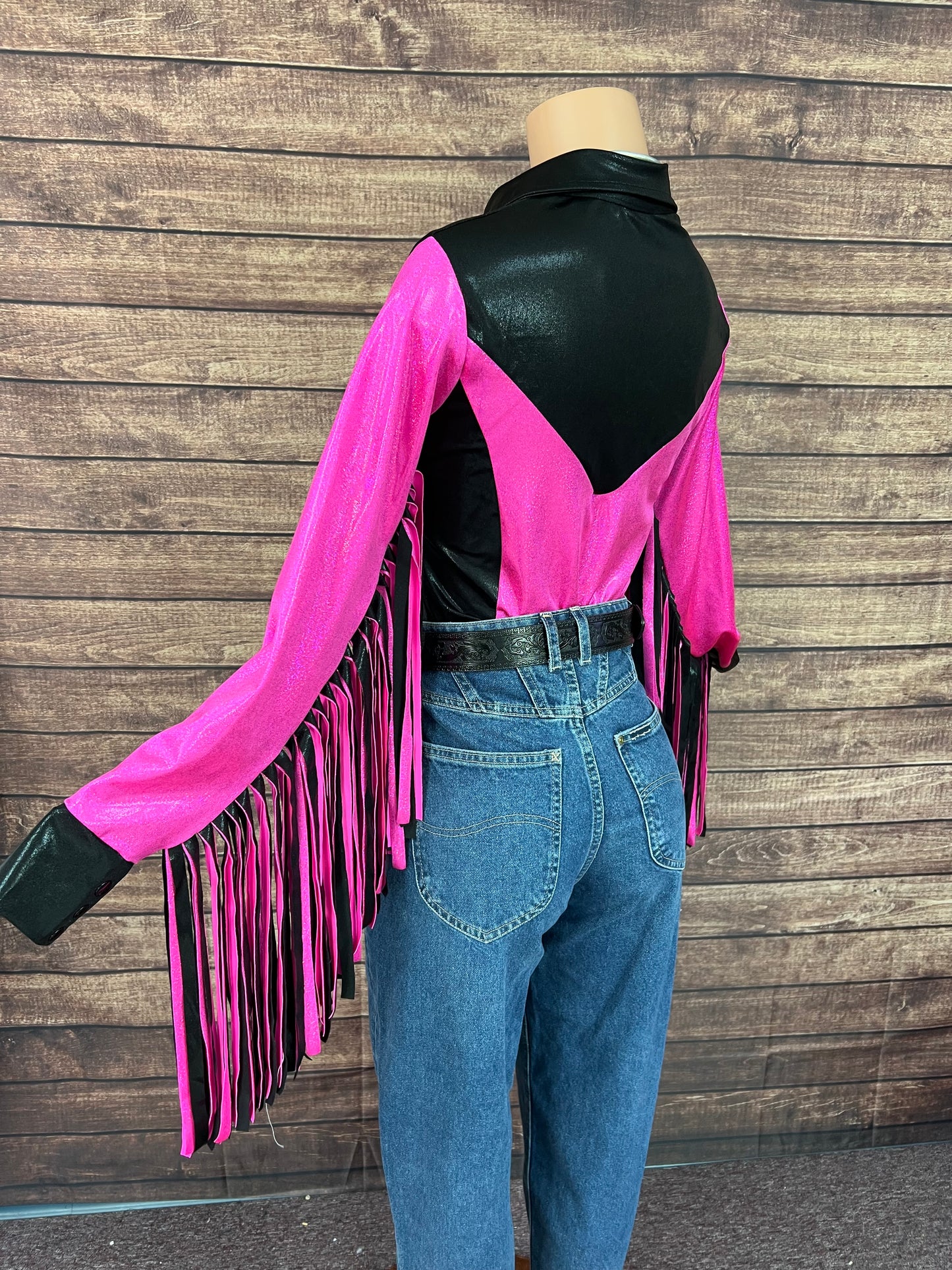 Neon Outlaw Snap Front Rodeo Shirt with 12" Thunderbird Fringe