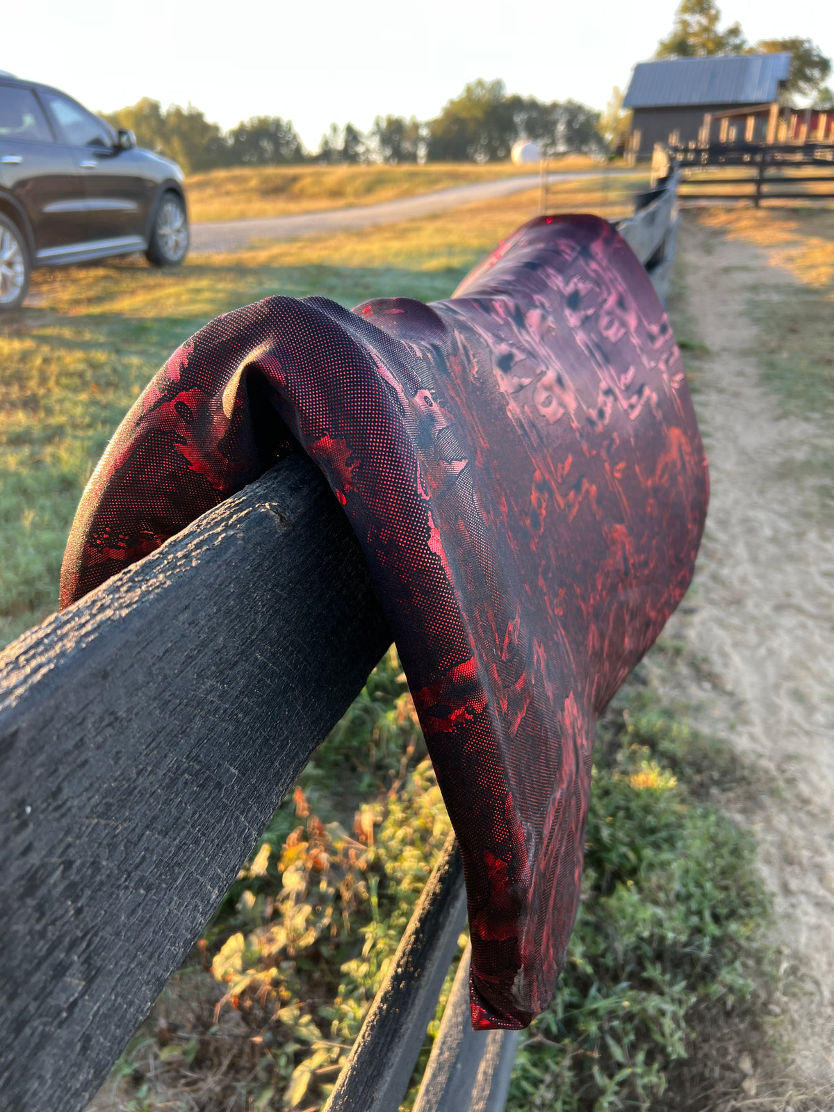 Primeval Red Holographic Western Saddle Pad COVER (Saddle Pad Cover Only)
