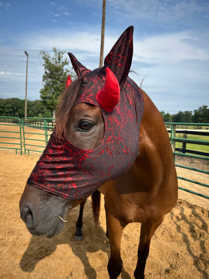 Red Devil Costume Mask for Horses