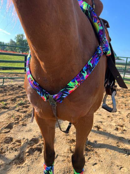 Sonic Bloom Print Breast Collar Cover (Covers ONLY)