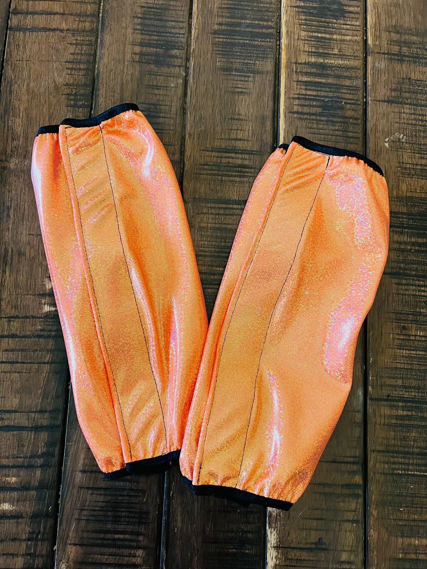 Neon Orange Sparkly Velcro Sportboot Covers (Covers Only, sets of TWO)